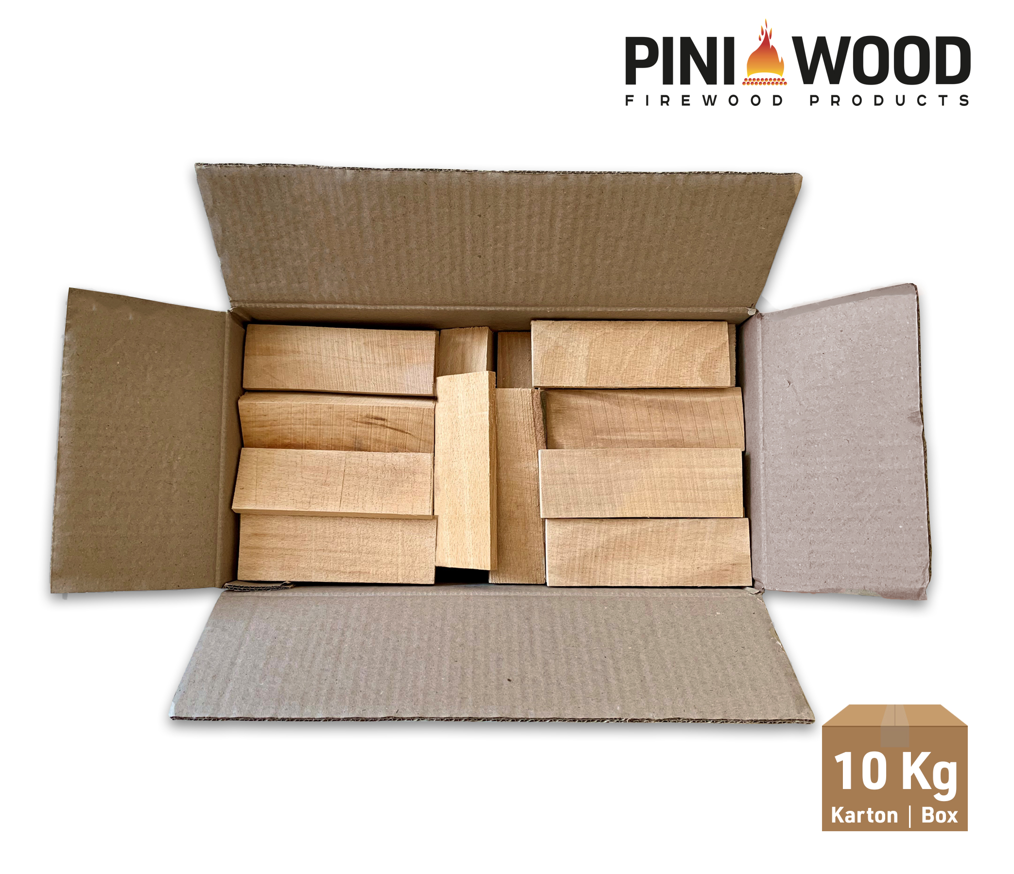 10 Kg Mini Brennholz Buche 15 cm getrocknet für tragbare Pizzaöfen und kleine Grills