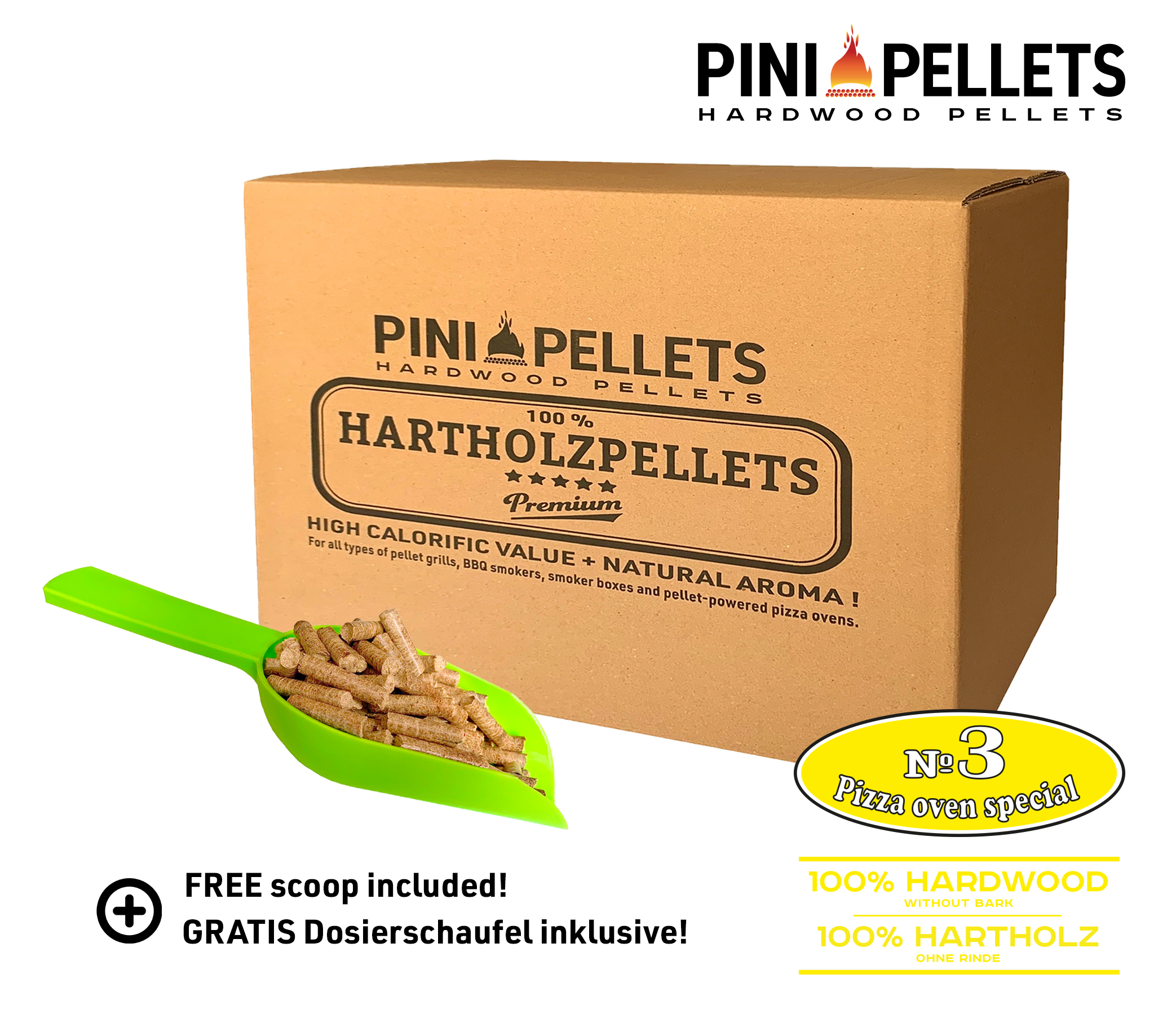 №3 Hartholz Pellets Pizza Ofen Speziell für pelletbetriebene Pizzaöfen 10 Kg